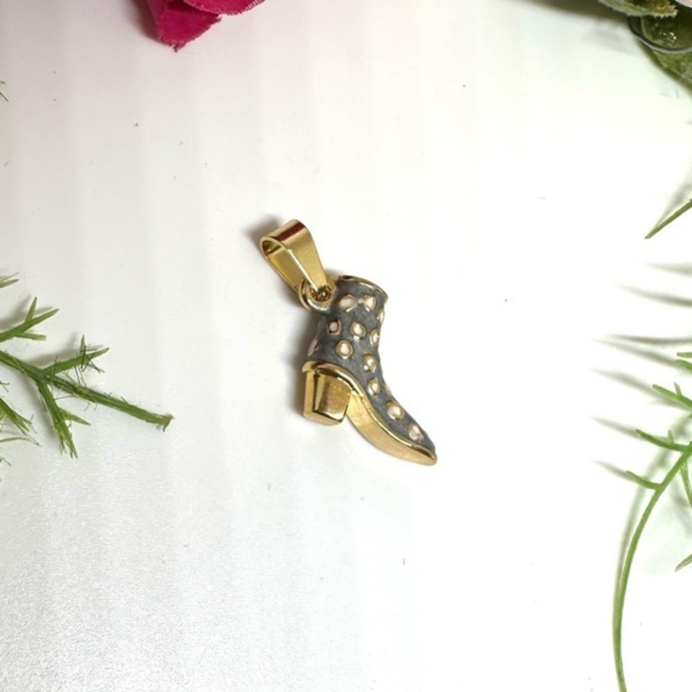 VINTAGE⚜️Heel Boot Enameled Pendant Charm